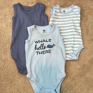 Worn once - 3-6M Tank Bodysuits